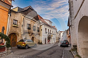 Street in village of Emmersdorf at the beginning of the Wachau Valley, Austria