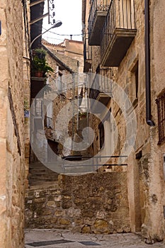 Street of the village of Horta de Sant Joan,Terra Alta, Tarragon