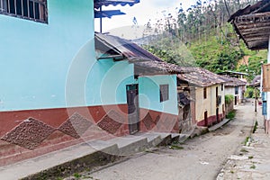 Street in a village Leymebamba