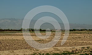 Street and village life in Gardez in Afghanistan in the summer