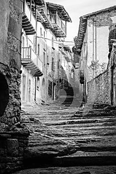 Street in the village of Rupit (Spain)