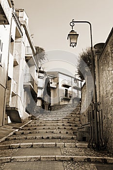 Street with walkway in Cannes