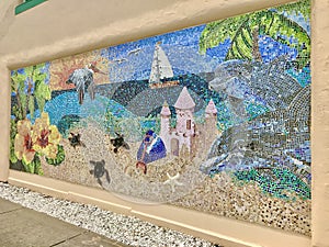 Street wall mosaic in Florida