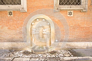 Street water fountain Rome Italy