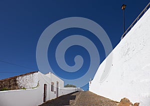 Calles blanco casas en pequeno de. 