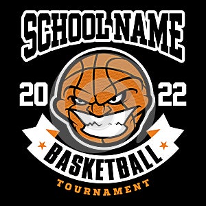 Streetball or High school sport team badge