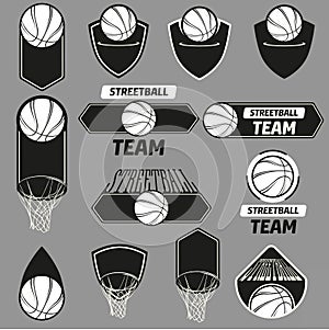 Streetball logo set