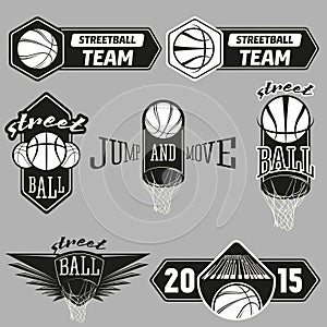 Streetball logo set