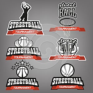 Streetball logo set