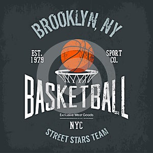 Streetball or urban sport team logo and banner