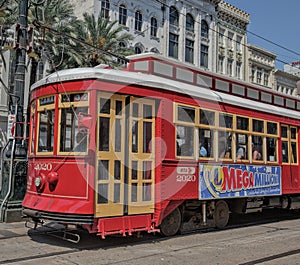 Streetcar on the Canal Street Line in New Orleans