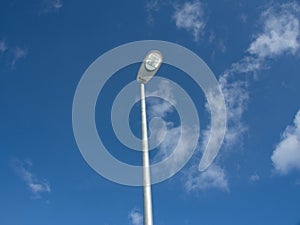 Streetlamp and blue sky