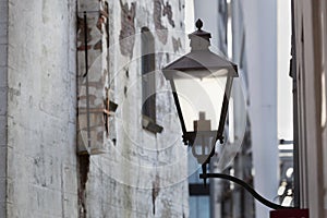 Streetlamp in historical neighborhood in Dordrecht