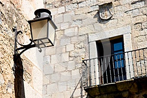 Streetlamp in the old quarter of Caceres