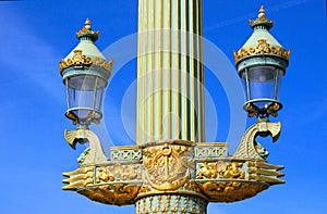 Streetlamp at Place de la Concorde in Paris