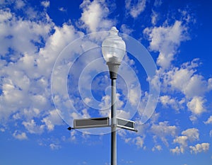 Streetlamp and Sign