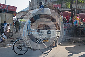 Streetlife in Stone Town on Zanzibar. Tanzania