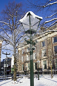 Streetlight in the Snow