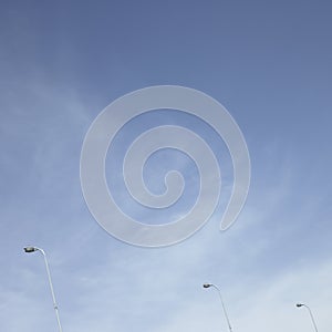 Streetlights in the clouds