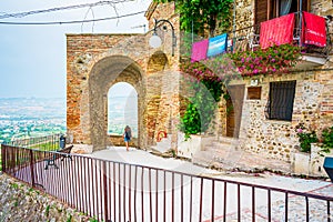 Streets and alleys in old town of Montepagano, near Roseto degli Abruzzi Italy