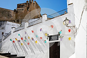 Streets of Arcos de la frontera, pueblos blancos region, Andalusia, Spain, Europe photo