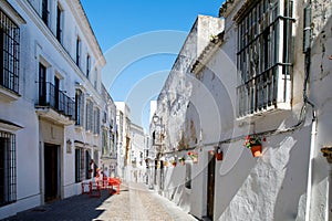 Streets of Arcos de la frontera, pueblos blancos region, Andalusia, Spain, Europe photo