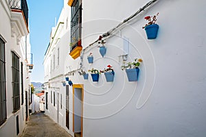 Streets of Arcos de la frontera, pueblos blancos region, Andalusia, Spain, Europe photo