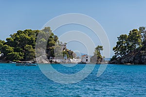 The streets of the center of the coastal city of Parga in Greece