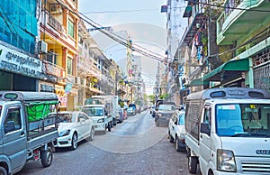 Streets of Chinatown, Yangon, Myanmar