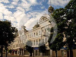 Streets of city of Kazan - historical buildings