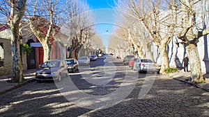 Streets of Colonia Del Sacramento in historic center Barrio Historico