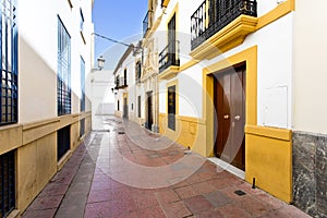 On the streets of Cordova with white architecture buildings