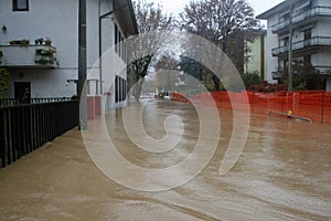 Streets and courtyards of the House invaded by mud during a flooding 8