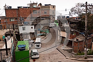 Streets of Favela Vidigal in Rio de Janeiro