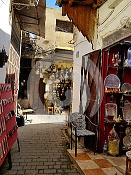 Streets of Fez or Fes Medina - souks photo