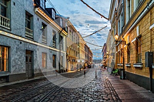 Streets in the Helsinki, Finland