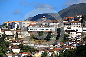 Streets of the historical town Ouro Preto Brazil