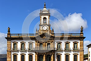 Streets of the historical town Ouro Preto Brazil