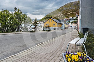 Streets of Honningsvag, Norway. photo