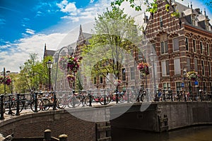 Streets and houses in Amsterdam