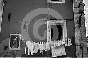 Streets of Lisbon. Walls, doors and windows. Historic buildings. Authentic Portugal. Beautiful Portugal. Ruas de Lisboa. Portugal. photo