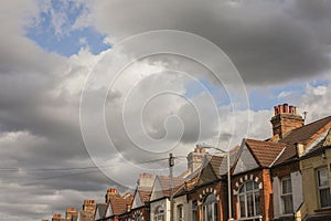 Streets of London, England, the UK - cloudy day.