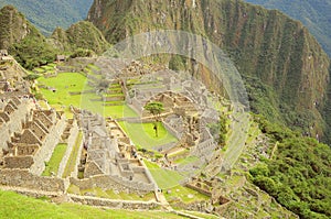 On the streets of Machu Picchu.