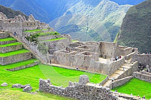 On the streets of Machu Picchu.