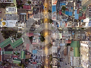 Streets of Maputo from above creating pattern, capital city of Mozambique, Africa