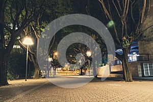 Streets of medellin at night photo