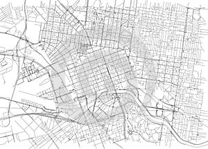 Streets of Melbourne, city map, Australia photo