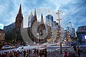 Streets in Melbourne after work hour