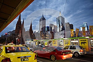 Streets in Melbourne after work hour