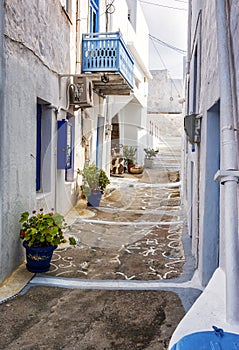 Streets of Milos island, Greece